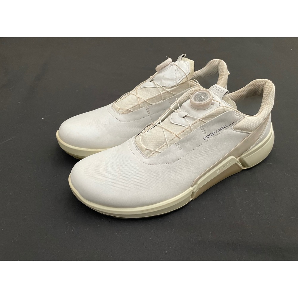 ECCO BIOM H4 Golf Shoes Mens 12-12.5 White BOA GORE-TEX Spikeless 108504-58336